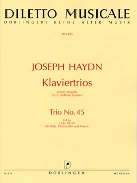 Illustration haydn trio n° 45 hob. xv:29 en mi b maj