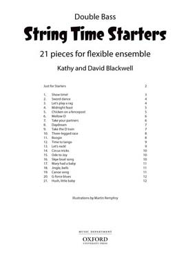 Illustration de String time starters : 21 pièces pour ensemble flexible de cordes avec piano - Parties de contrebasse
