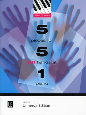 Illustration de 5 Pieces for 5 left hands at 1 piano
