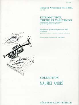 Illustration de Introduction, thème et variations op. 102 pour trompette et orchestre, réd. piano