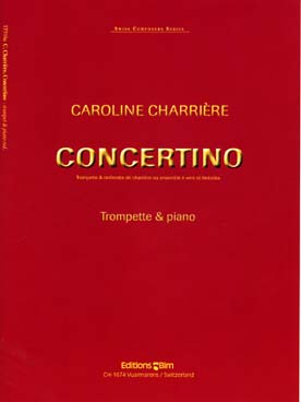 Illustration de Concertino pour trompette et orchestre de chambre ou ensemble à vent et timbales, réd. piano  