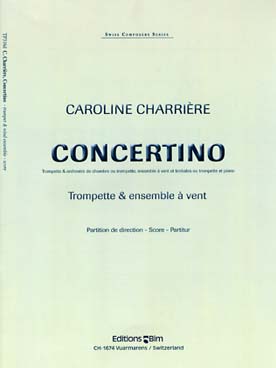 Illustration de Concertino pour trompette et ensemble à vent et timbales - Conducteur