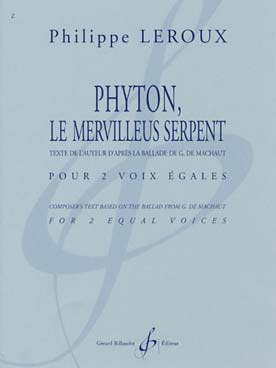Illustration de Phyton, le mervilleus serpent pour 2 voix égales, d'après la ballade de G. de Machaut