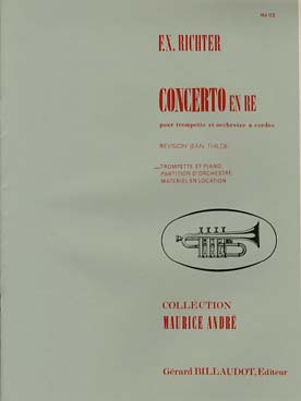 Illustration de Concerto en Ré pour trompette et cordes, réd. piano