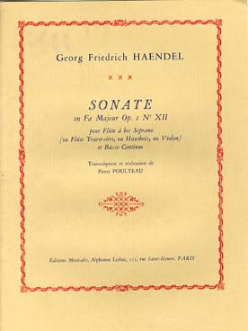Illustration de Sonate op. 1 N° 12 en fa M