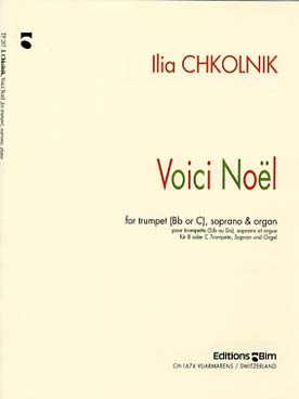 Illustration de Voici Noël pour trompette, soprano et orgue