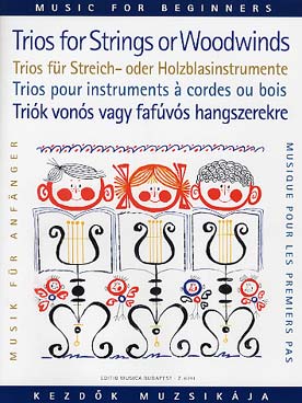 Illustration de MUSIQUE DE CHAMBRE pour débutants - Vol. 2 : trios pour instruments à cordes ou bois (violon ou flûte, violon, alto, clarinette)