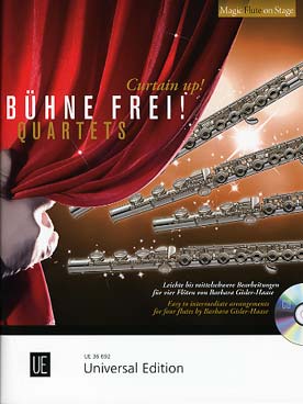 Illustration de BÜHNE FREI ! (Curtain up) Quartets : 9 Transcriptions pour 4 flûtes, de niveau facile à moyen