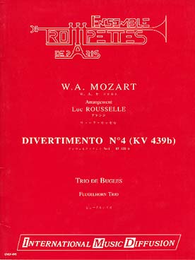 Illustration de Divertimento N° 4 KV 439b pour trio de bugles