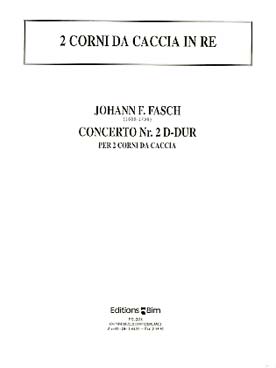 Illustration de Concerto N° 2 en ré M pour 2 cors d'harmonie (ou 2 trompettes) et orchestre de chambre