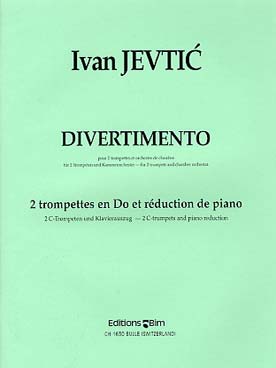 Illustration de Divertimento pour 2 trompettes en do et orchestre de chambre, réd. piano