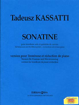 Illustration de Sonatine pour trombone solo et quintette de cuivres, réd. piano   