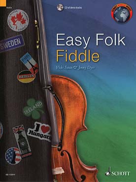 Illustration de EASY FOLK FIDDLE : 52 traditionnels du monde entier, avec CD d'écoute + accompagnements piano PDF et MP3 à télécharger gratuitement sur schott-music.com/web-codes