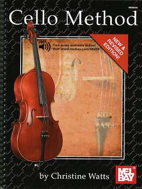 Illustration de Cello method : méthode de violoncelle en anglais, avec enregistrements des morceaux à télécharger sur le site melbay.com