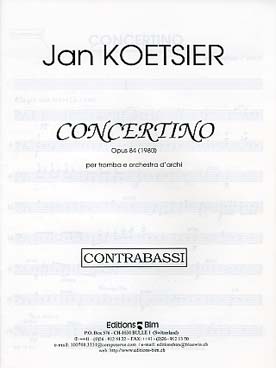 Illustration de Concertino op. 84 pour trompette et orchestre à cordes - Parties