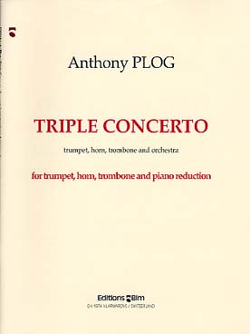Illustration de Triple concerto pour trompette, cor, trombone et orchestre symphonique, réd. piano  