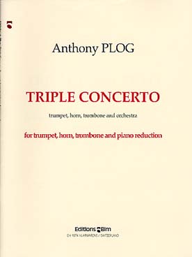 Illustration de Triple concerto pour trompette, cor, trombone et orchestre symphonique, réd. piano