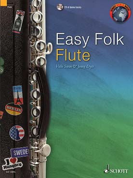 Illustration de EASY FOLK FLUTE : 52 airs traditionnels du monde entier, avec CD d'écoute + accompagnements piano PDF et MP3 à télécharger gratuitement sur schott-music.com/web-codes