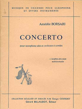 Illustration de Concerto pour saxophone et orchestre à cordes, réd. piano