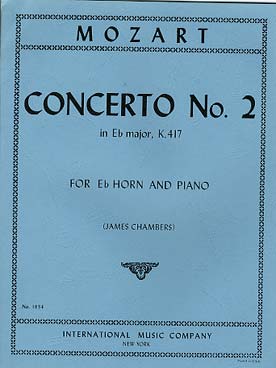 Illustration mozart concerto n°  2 k 417 en mi b maj