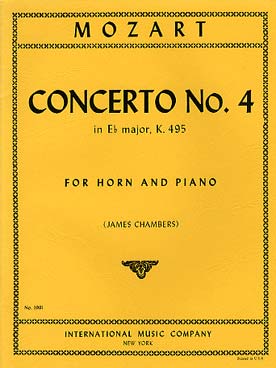 Illustration de Concerto N° 4 K 495 en mi b M    