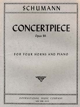 Illustration de Pièce de concert op. 86 pour 4 cors et piano   