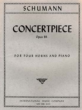 Illustration de Pièce de concert op. 86 pour 4 cors et piano