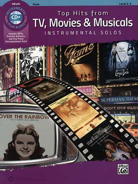 Illustration de TOP HITS FROM TV, MOVIES & MUSICALS instrumental solos avec accès audio - Flûte