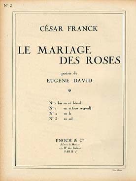 Illustration de Le Mariage des roses pour voix graves (baryton ou mezzo-soprano)