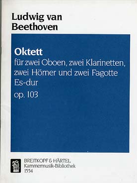 Illustration de Octuor op. 103 pour 2 hautbois, 2 clarinettes, 2 cors et 2 bassons