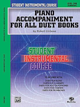 Illustration de DUETS FOR TROMBONE STUDENTS - accompagnements piano Level 1 de tous les duos de de trombones, cornets, saxophones, clarinettes et flûtes