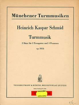 Illustration de Turmmusik : 2 sätze pour 3 trompettes et 3 trombones
