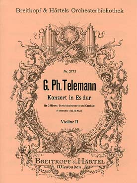 Illustration telemann concerto en mi b maj violon 2