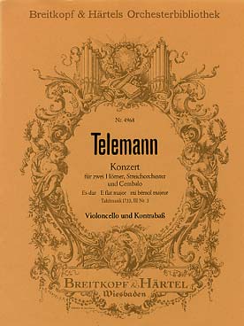 Illustration telemann concerto en mi b maj cello