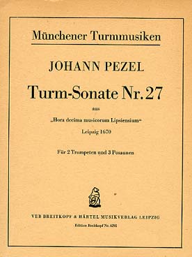Illustration de Turm-Sonate N° 27 pour 2 trompettes et 3 trombones