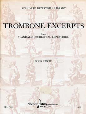 Illustration de TROMBONE EXCERPTS from standard orchestral repertoire - Book 8 : Wagner  