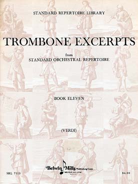 Illustration de TROMBONE EXCERPTS from standard orchestral repertoire - Book 11 : Verdi  