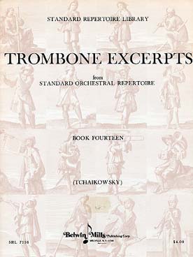 Illustration de TROMBONE EXCERPTS from standard orchestral repertoire - Book 14 : Tchaikovsky  