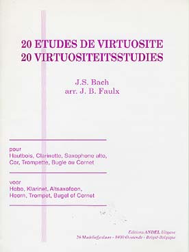 Illustration de 20 Études de virtuosité pour hautbois, clarinette, saxophone alto, cor, bugle, trompette ou cornet