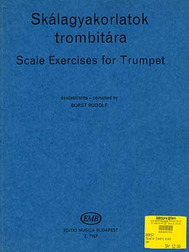 Illustration scale exercises for trumpet