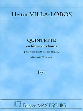 Illustration de Quintette en forme de choros pour flûte, hautbois, cor, clarinette et basson - Partition de poche