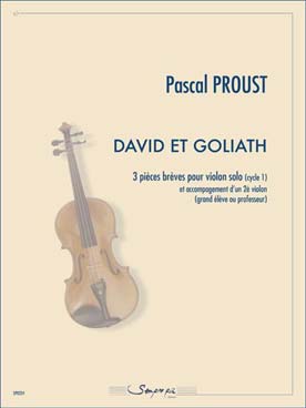 Illustration de David et Goliath : 3 pièces brèves pour violon solo et accompagnement d'un 2eme violon