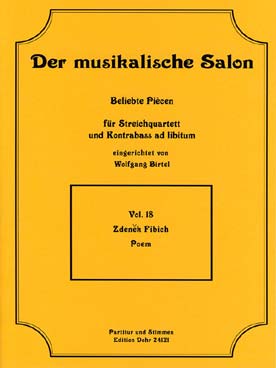 Illustration de Poem pour quatuor à cordes et contrebasse ad lib.