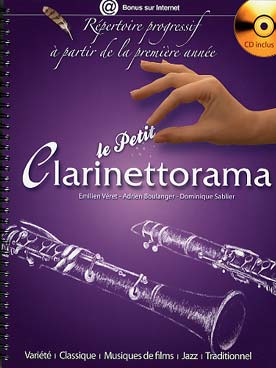 Illustration de LE PETIT CLARINETTORAMA par Boulanger/ Sablier/Véret : classique, jazz, musique de film et variétés, avec CD play-along  