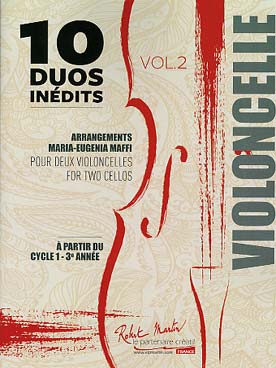 Illustration de 10 DUOS INÉDITS sur des thèmes célèbres, arr. Maffi - Vol. 2 : niveau cycle 1, 3e année
