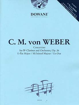 Illustration de Concertino op. 26 en mi b M pour clarinette et orchestre (avec CD play-along orchestre)