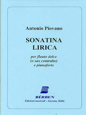 Illustration de Sonatina lirica pour flûte à bec ou saxophone alto et piano