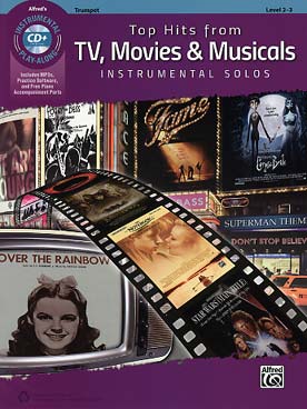 Illustration de TOP HITS FROM TV, MOVIES & MUSICALS instrumental solos avec accès audio - Trompette