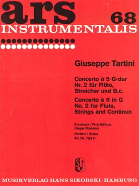 Illustration de Concerto à 5 N° 2 en sol M pour flûte, cordes et basse continue