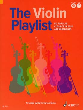 Illustration de The PLAYLIST : 50 pièces classiques avec accompagnements piano PDF et MP3 à télécharger - Violin